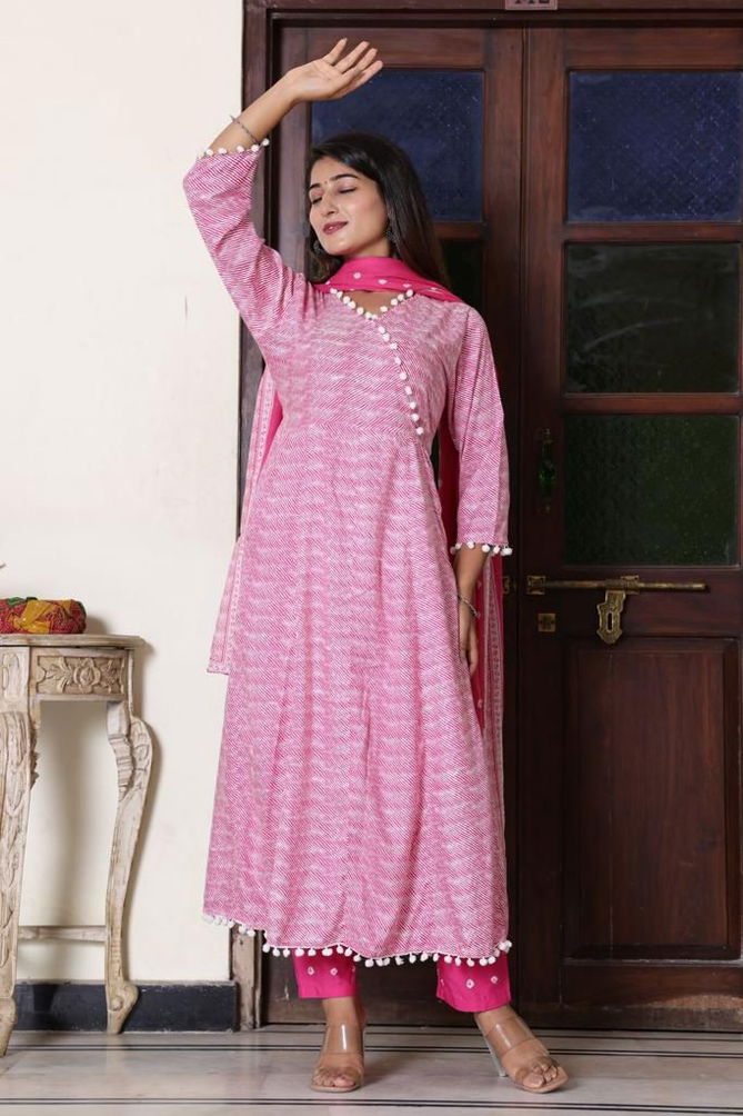 Lehriya Special Rayon Printed Anarkali Kurti With Bottom Dupatta Wholesale Clothing Suppliers In India